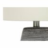 Monarch Specialties Lighting, 19 in.H, Table Lamp, Grey Ceramic, Ivory / Cream Shade, Contemporary I 9633